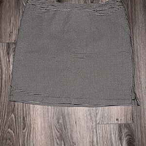 Women’s Black and White Gingham Mini Skirt